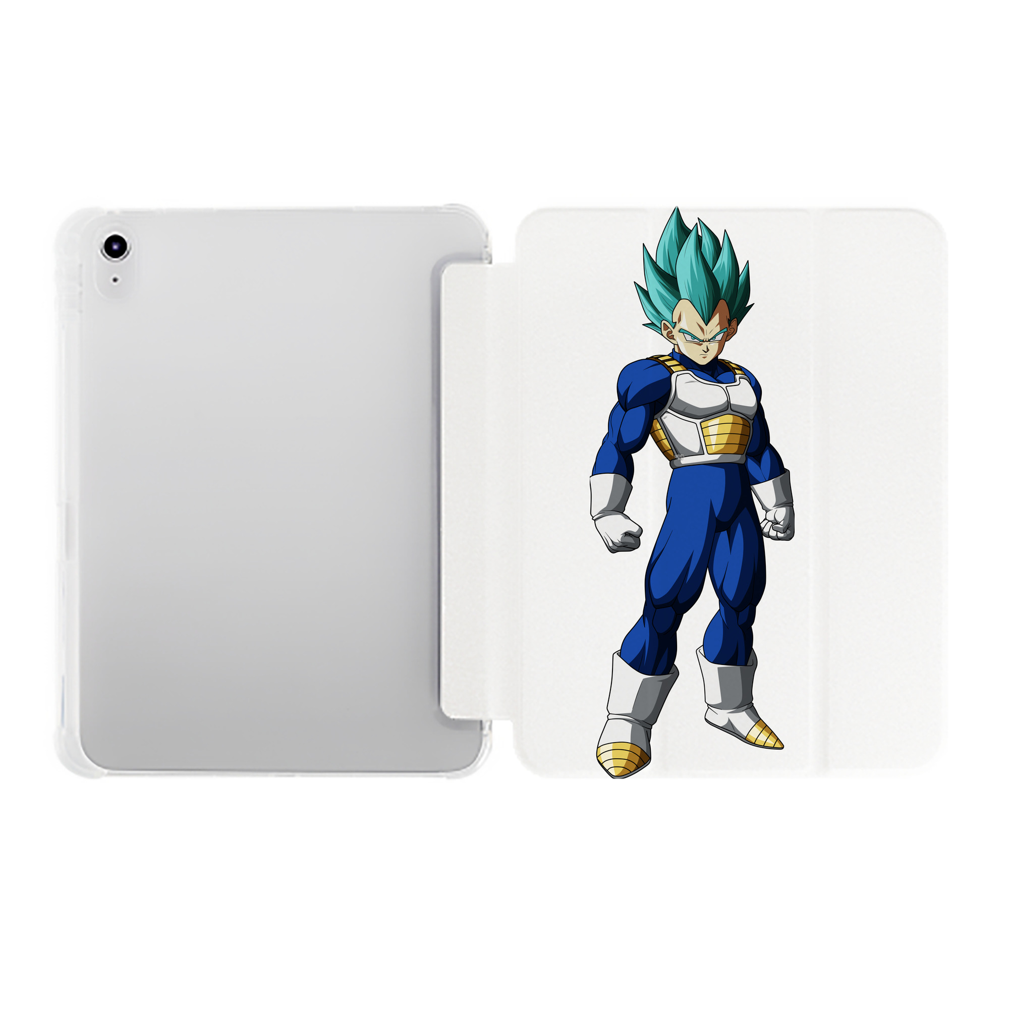 （画像用） ドラゴンボール ベジータ四世（Bejīta Yonsei）DRAGON BALL Vegeta IV IPad ケース ペン収納付き 三つ折りスタンド PUレザー×シリコン 対応機種9.5/10.5/10.9インチ
